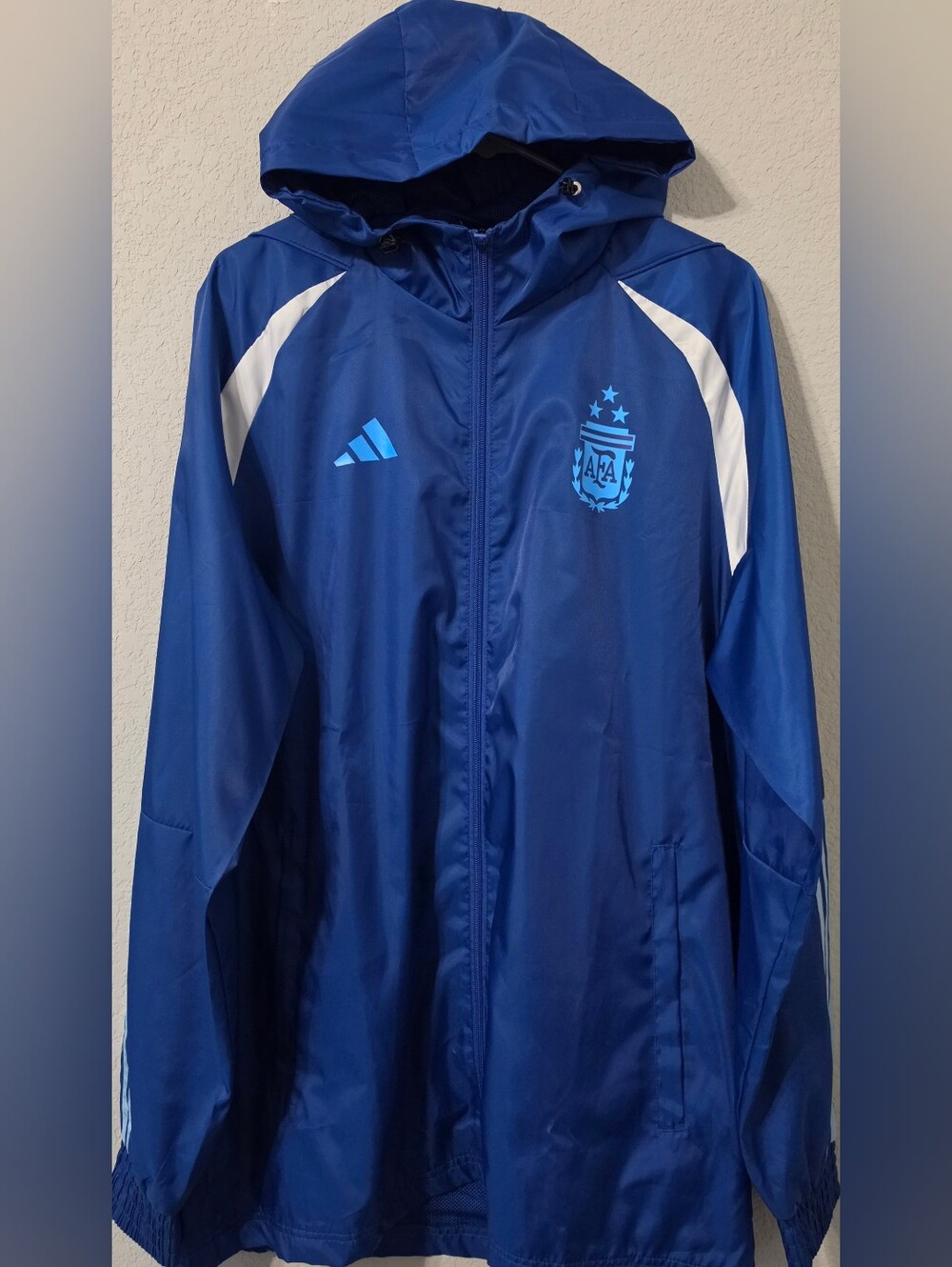 Argentina training hoodie rain jacket windbreaker campera cortavientos 2XL